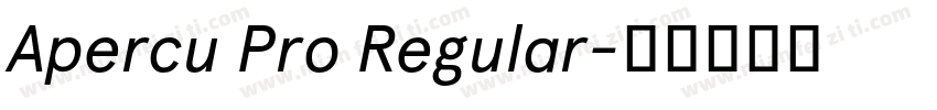 Apercu Pro Regular字体转换